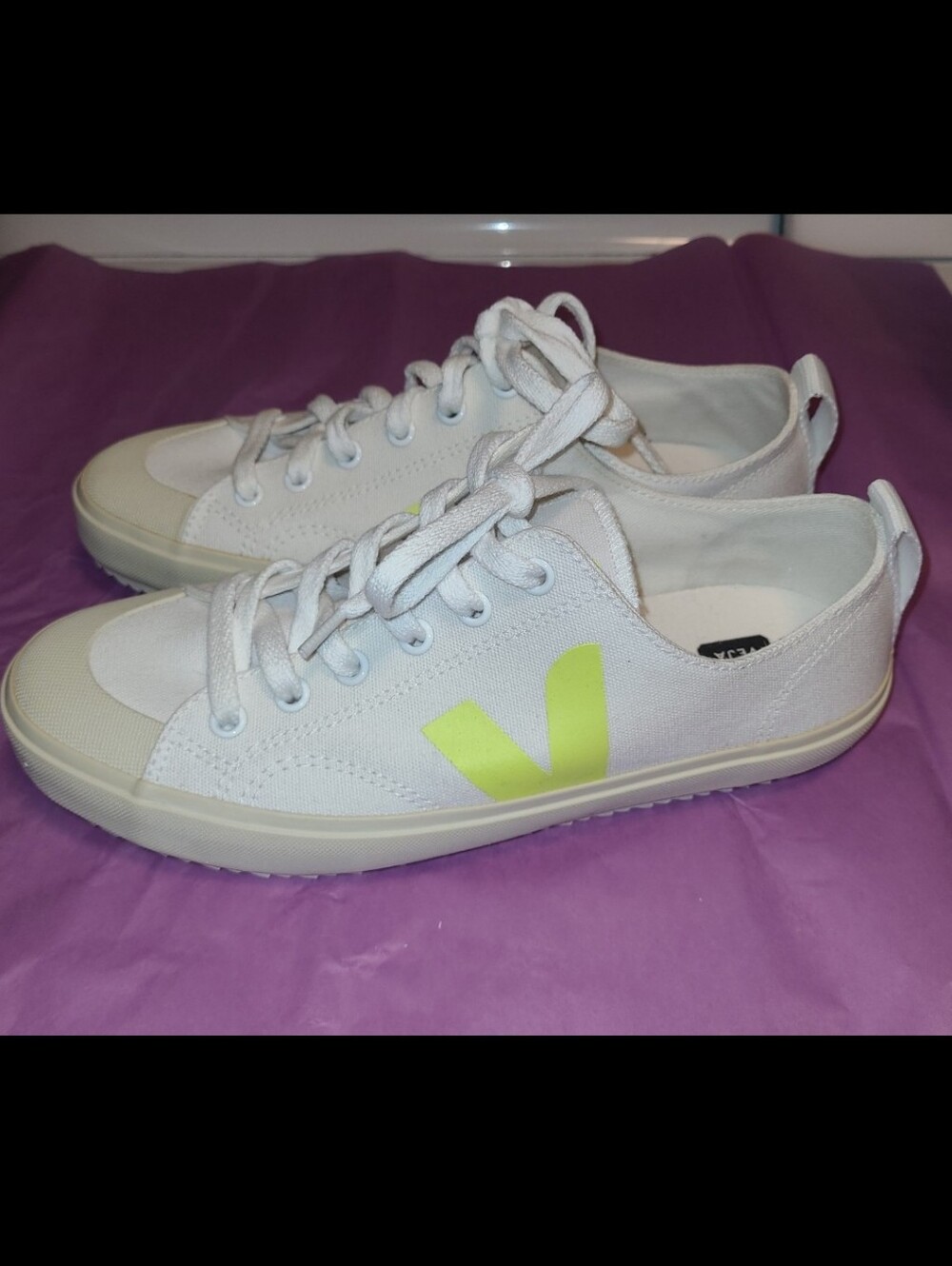 Veja Nova White & Tonic Yellow Canvas Sneaker 7